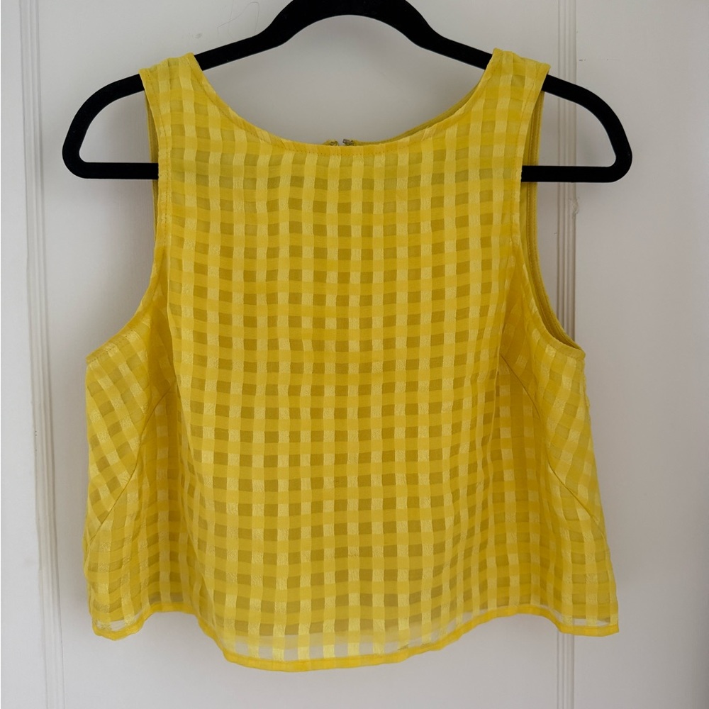 Yellow gingham top